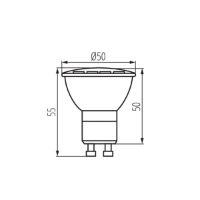 KX-23412 KX-23413 Kanlux Tedi Maxx GU10 LED Bulb Technical Drawing