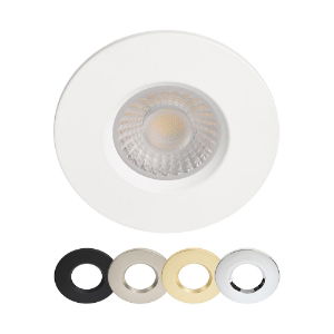 TradeLED 8-in-1 LED Downlight - 5W/7W Switchable, 4CCT, IP65, Fire-Rated, Dimmable, White