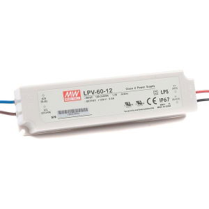 Mean Well LED Driver, LPV Range - 60W, IP67