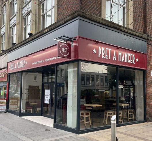 Pret A Manger - Brentwood Essex Signage and Lighting roll out