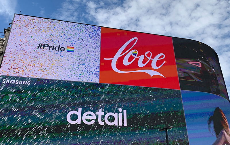 LED Digital Signage Screens in Piccadilly Circus, London with advertisements displayed