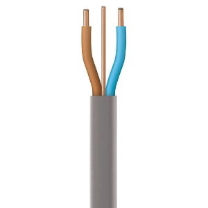 624Y Grey Twin & Earth PVC 2 Core Cable for Domestic and Lighting applications