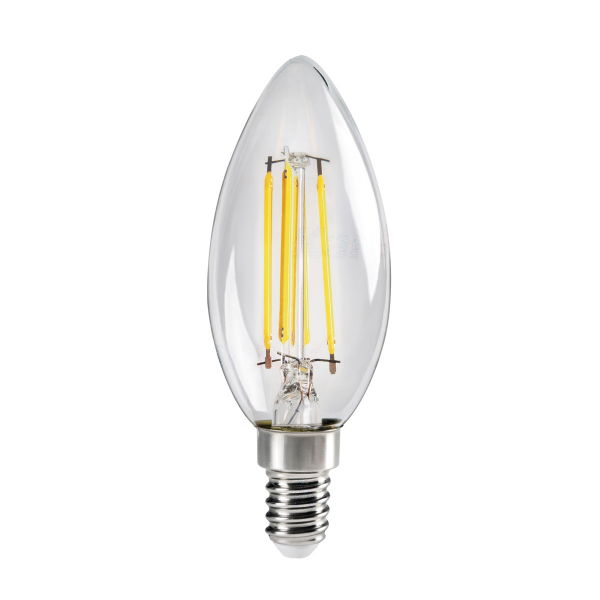 Kanlux XLED LED Filament Bulb - 4.5W, C35, E14, Clear Glass, KX-29619 Home Lighting