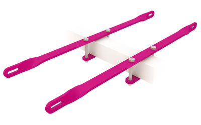 Steel Bar Pictorial Bracket Set for installing trough lights onto double sided illuminated signs