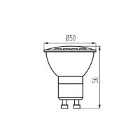 KX-34969 KX-34970 KX-34971 Kanlux GU10 LED Bulb Technical Drawing